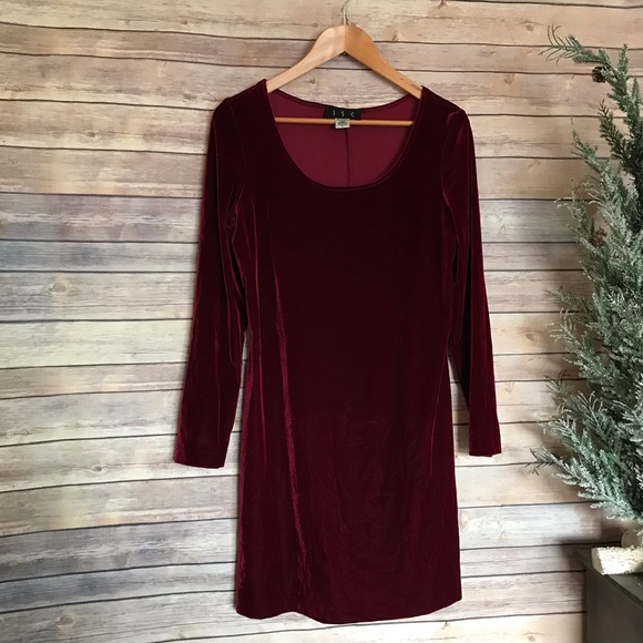 JSC Dresses & Skirts - JSC Vintage red maroon velvet holiday dress